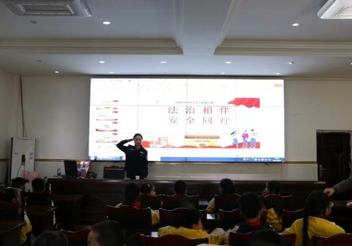 岳池县南街小学校开展法治主题班会